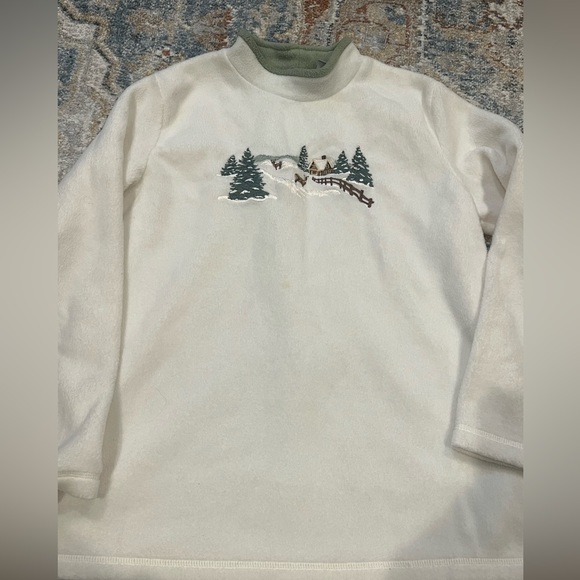 croft & barrow Sweaters - Vintage Christmas Winter Fleece Crewneck Sweater Size‎ Medium